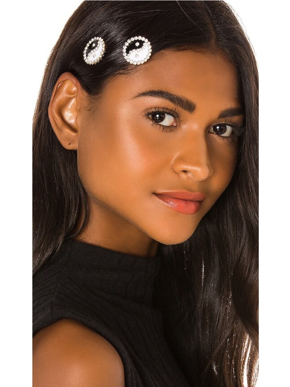 Frasier Sterling x Revolve Yin Yang Hair Clippies in Black & White